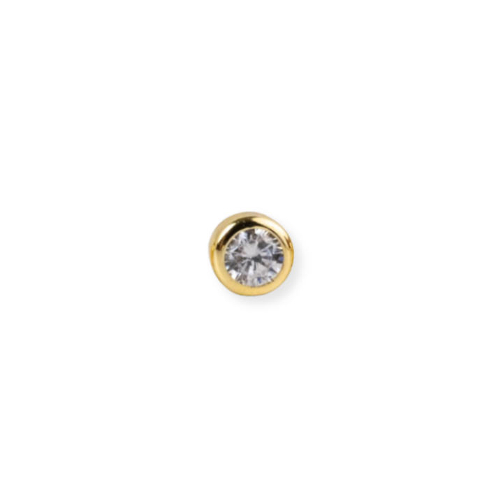 Diamond Bezel-Set Stud