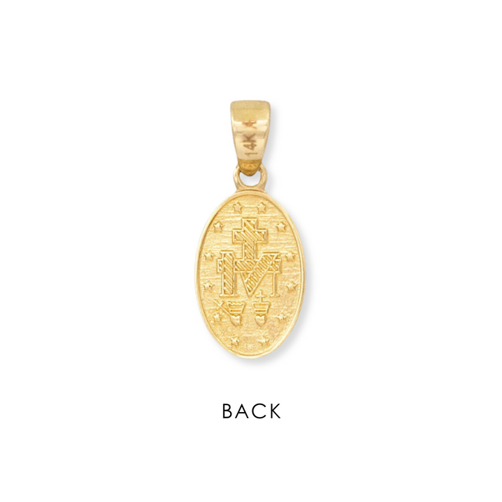 14K Mary Miraculous Medal Pendant