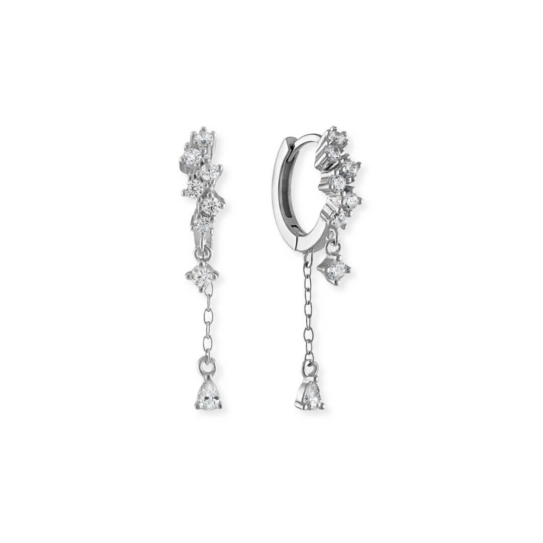 Cluster Dangle Chain Huggies