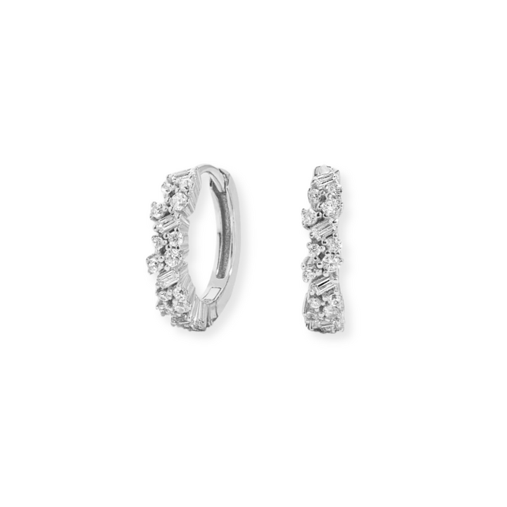 Sparkle Cluster Hoops