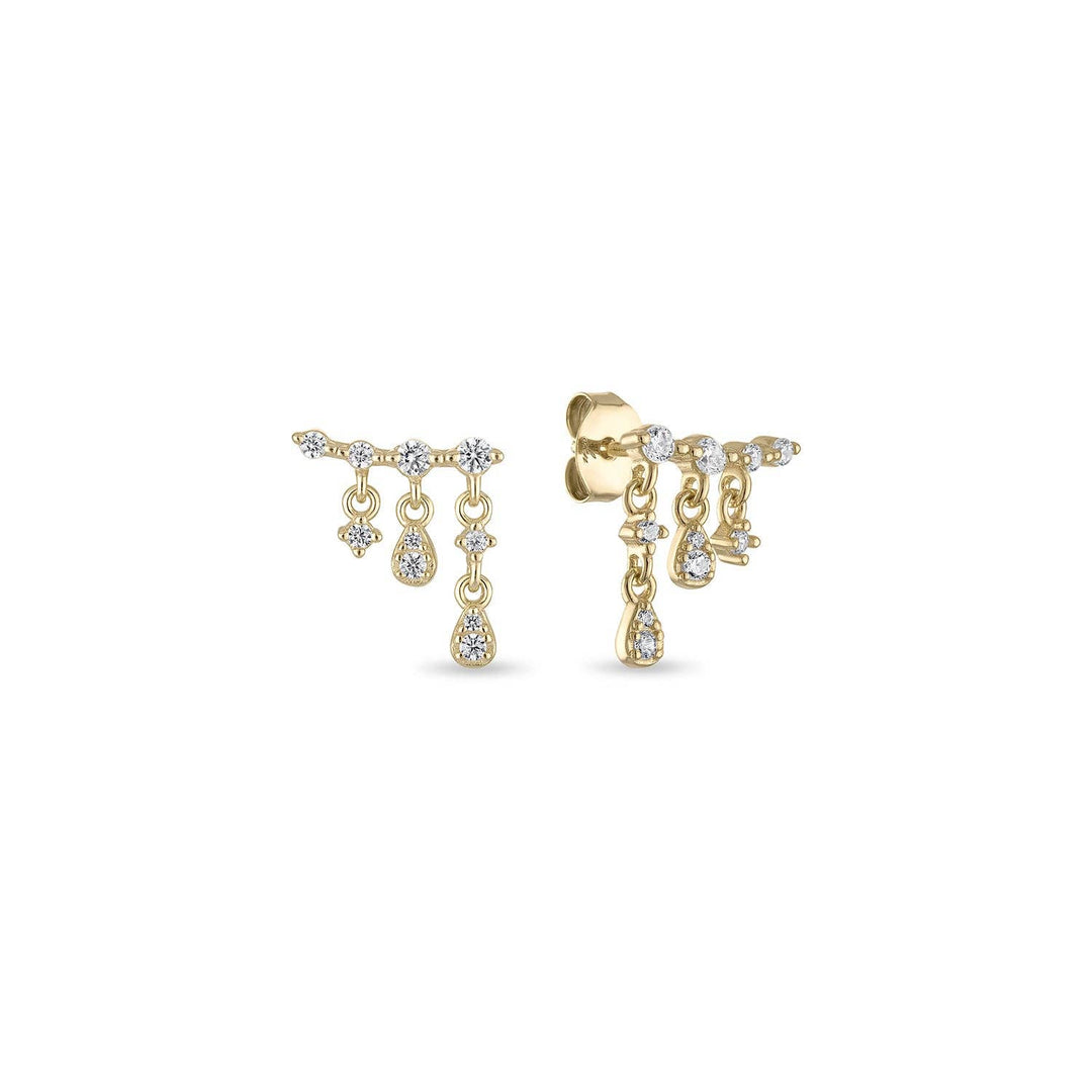 Dangle Drop Chain Stud Earrings
