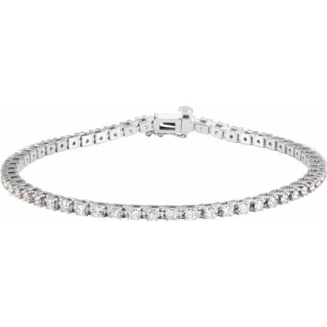 14K 2 1/4 CTW Natural Diamond Line Bracelet