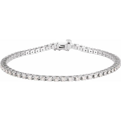 14K 2 1/4 CTW Natural Diamond Line Bracelet