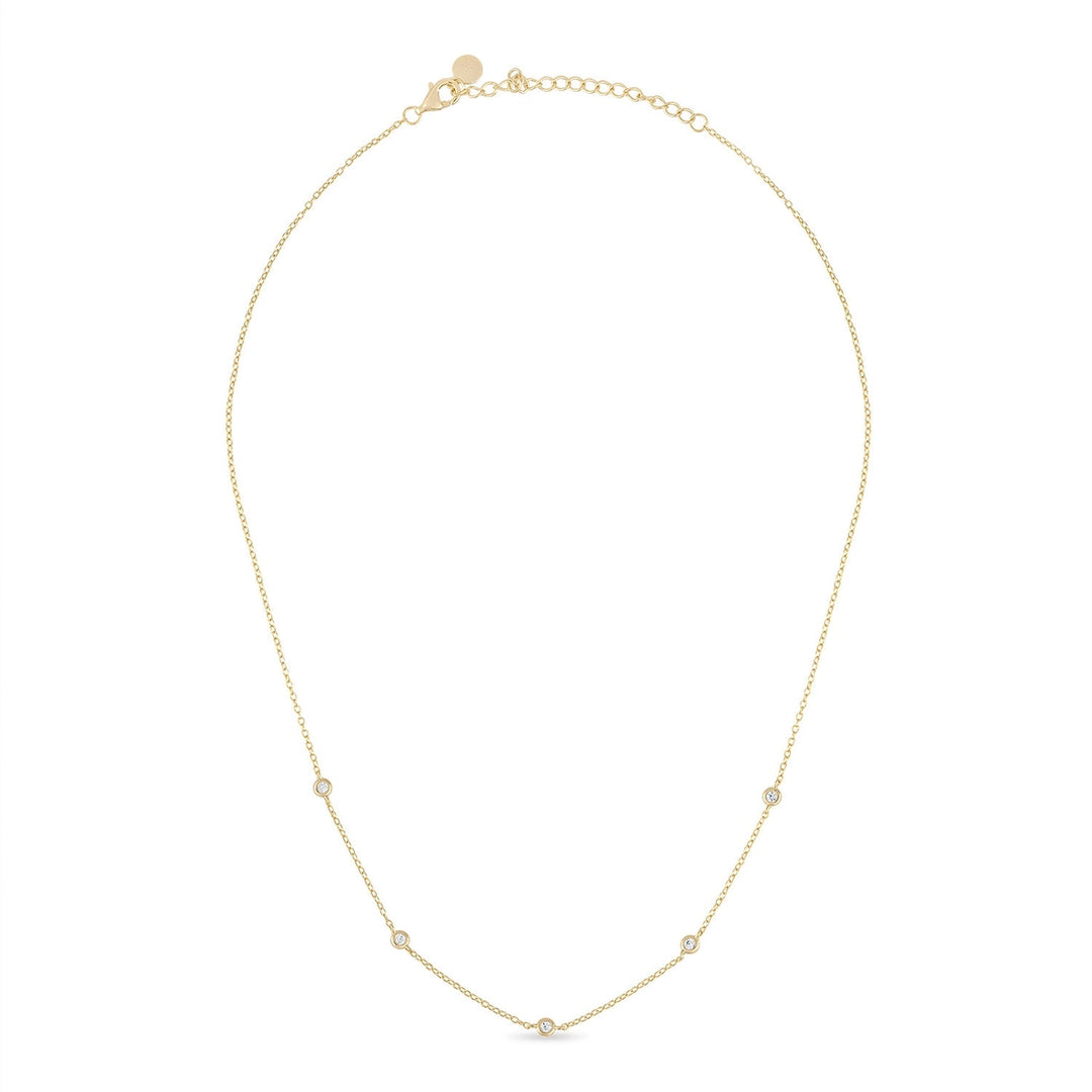 5-Station Bezel Necklace