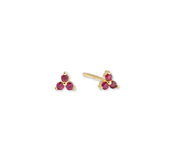 Tiny Trio Gemstone Stud