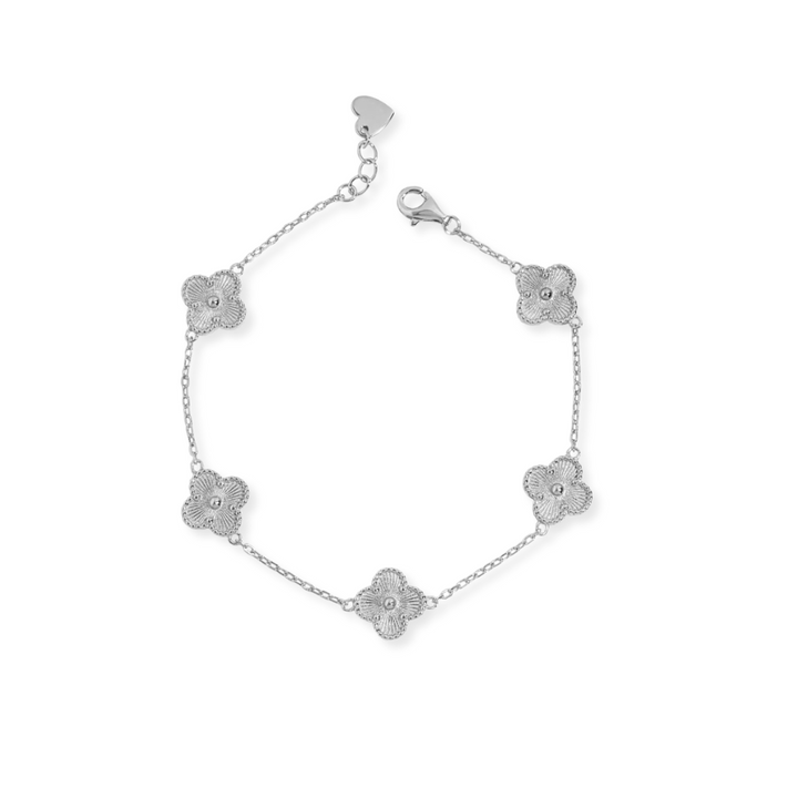 Four Leaf Clover Station Bracelet