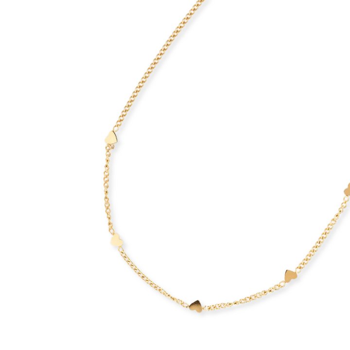 Mini Heart Station Necklace