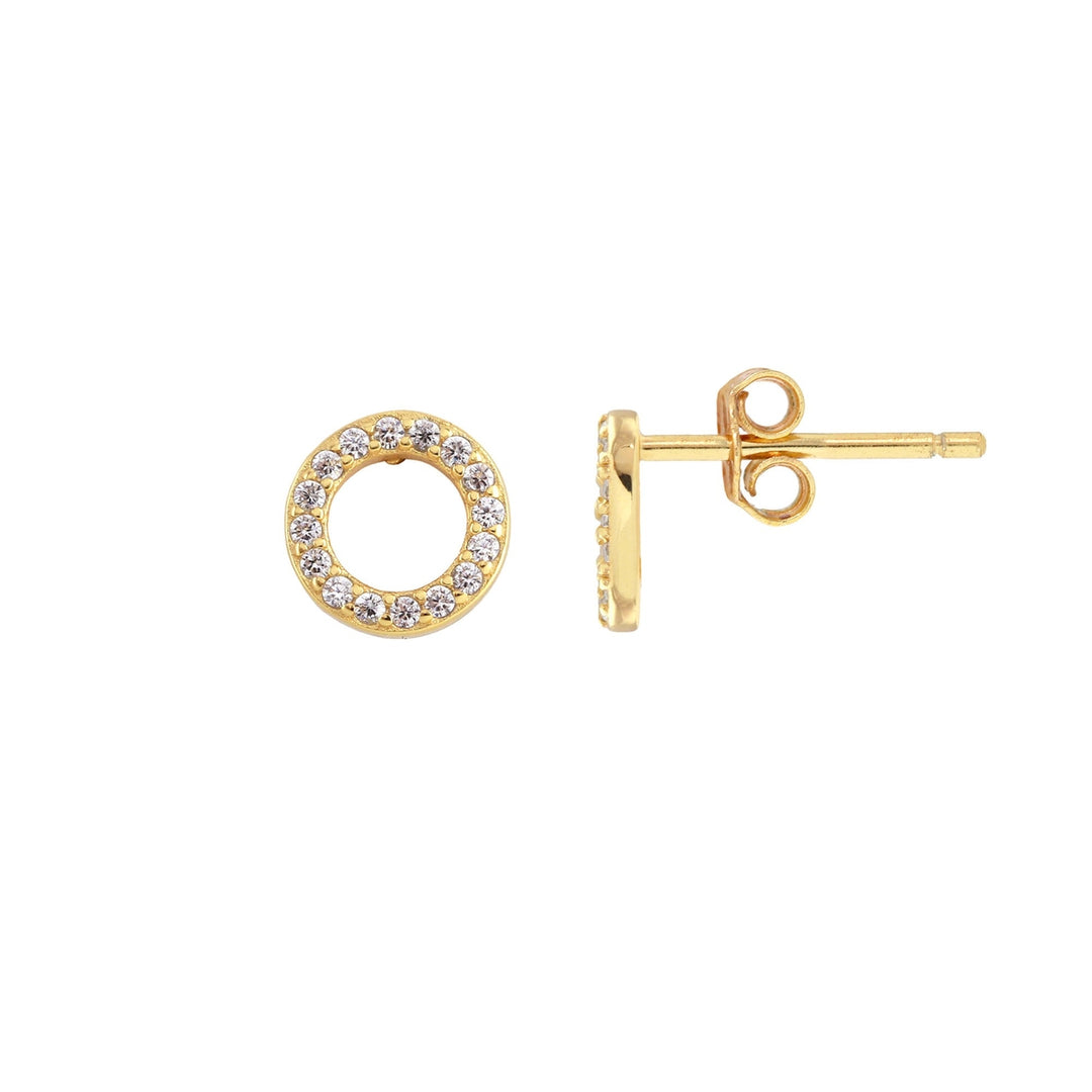 Pave Circle Stud
