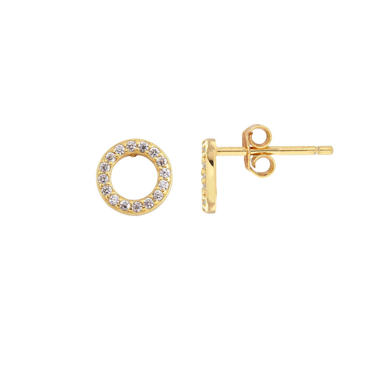 Pave Circle Stud