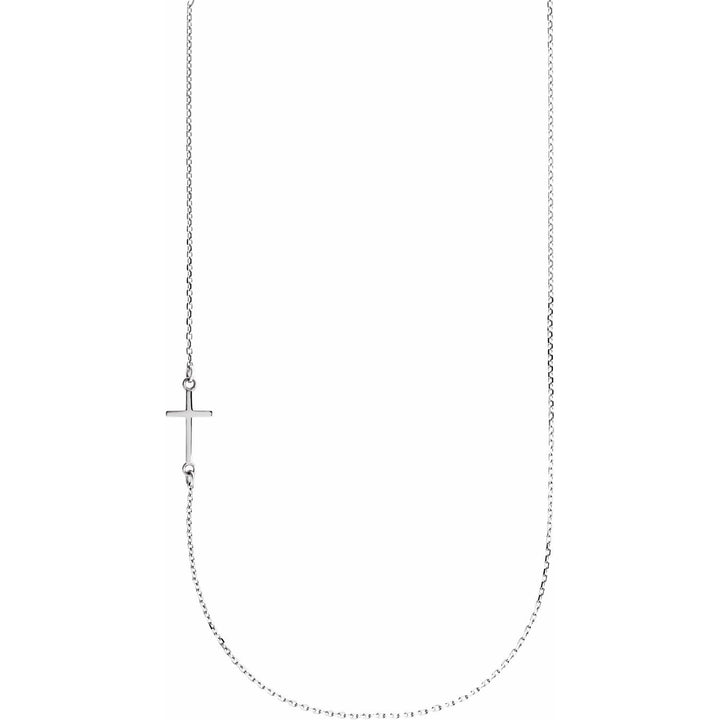 14K Asymmetrical Cross Necklace