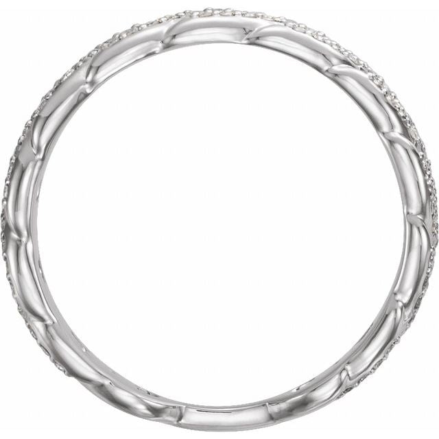 14K 1/4 CTW Natural Diamond Link Ring