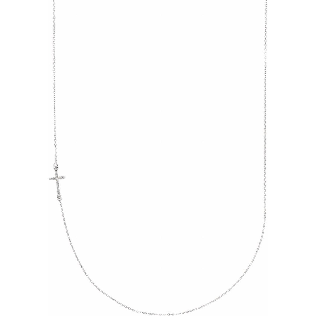 14K Asymmetrical Cross Necklace