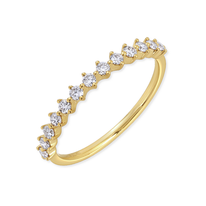14K Shared Prong Diamond Anniversary Band