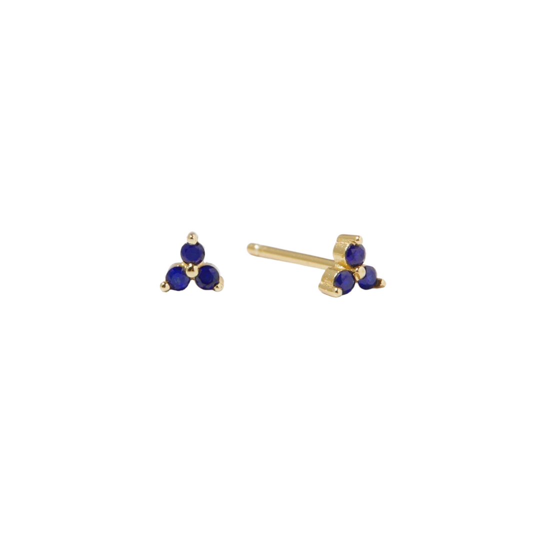 Tiny Trio Gemstone Stud