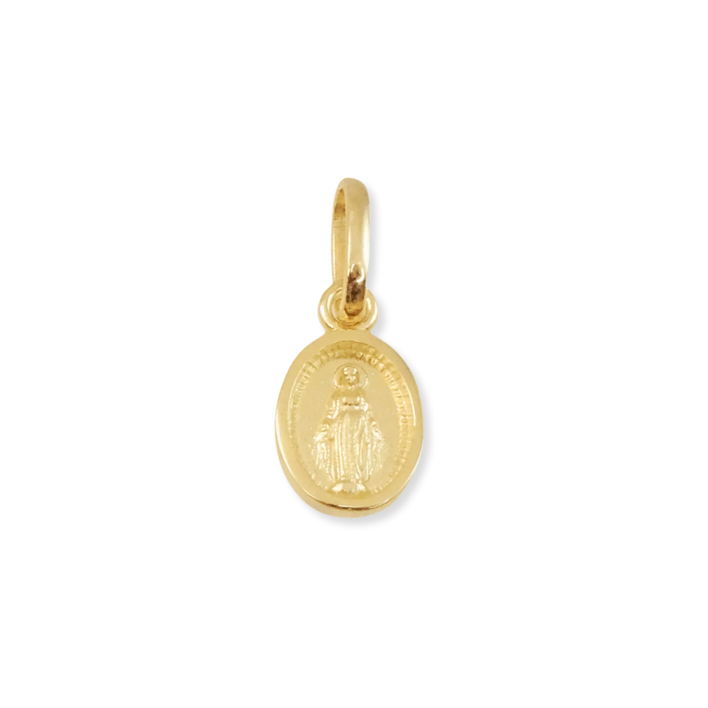 14K Mary Miraculous Medal Pendant