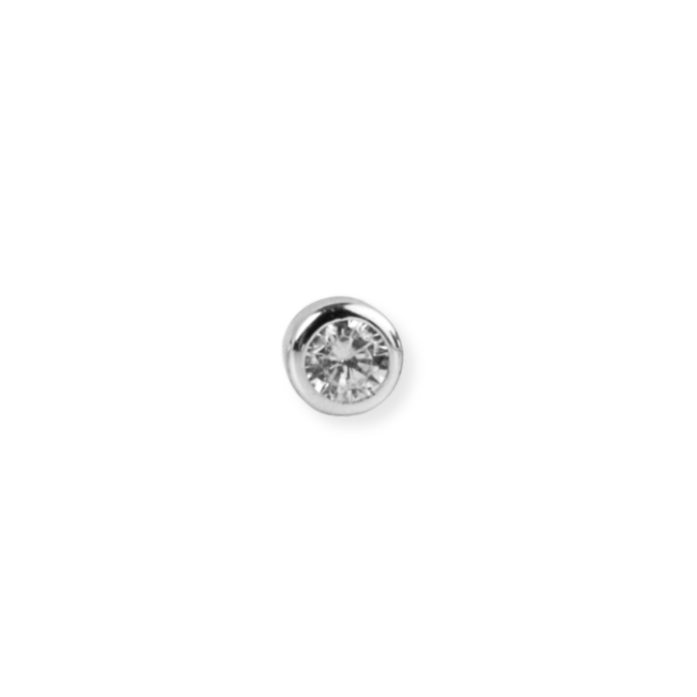 Diamond Bezel-Set Stud
