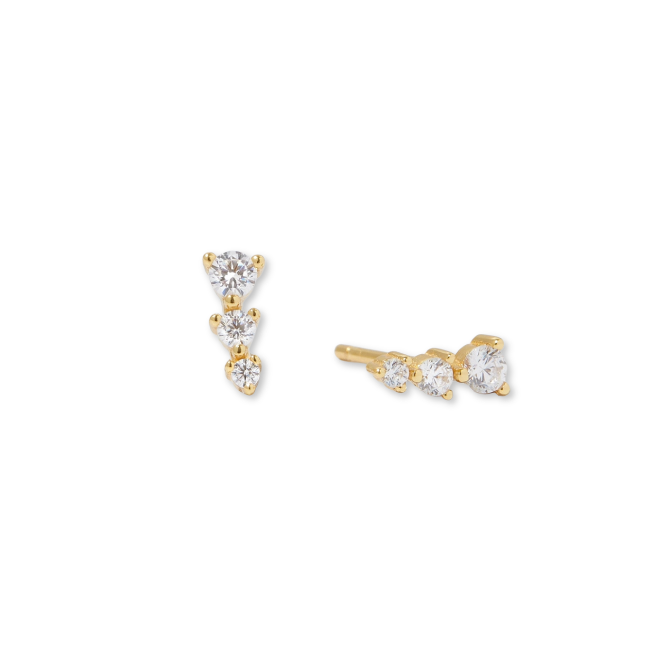 Trio Gemstone Climber Stud