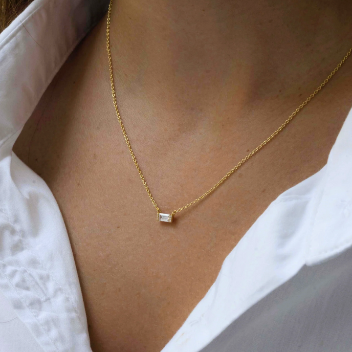 Dainty Baguette Necklace