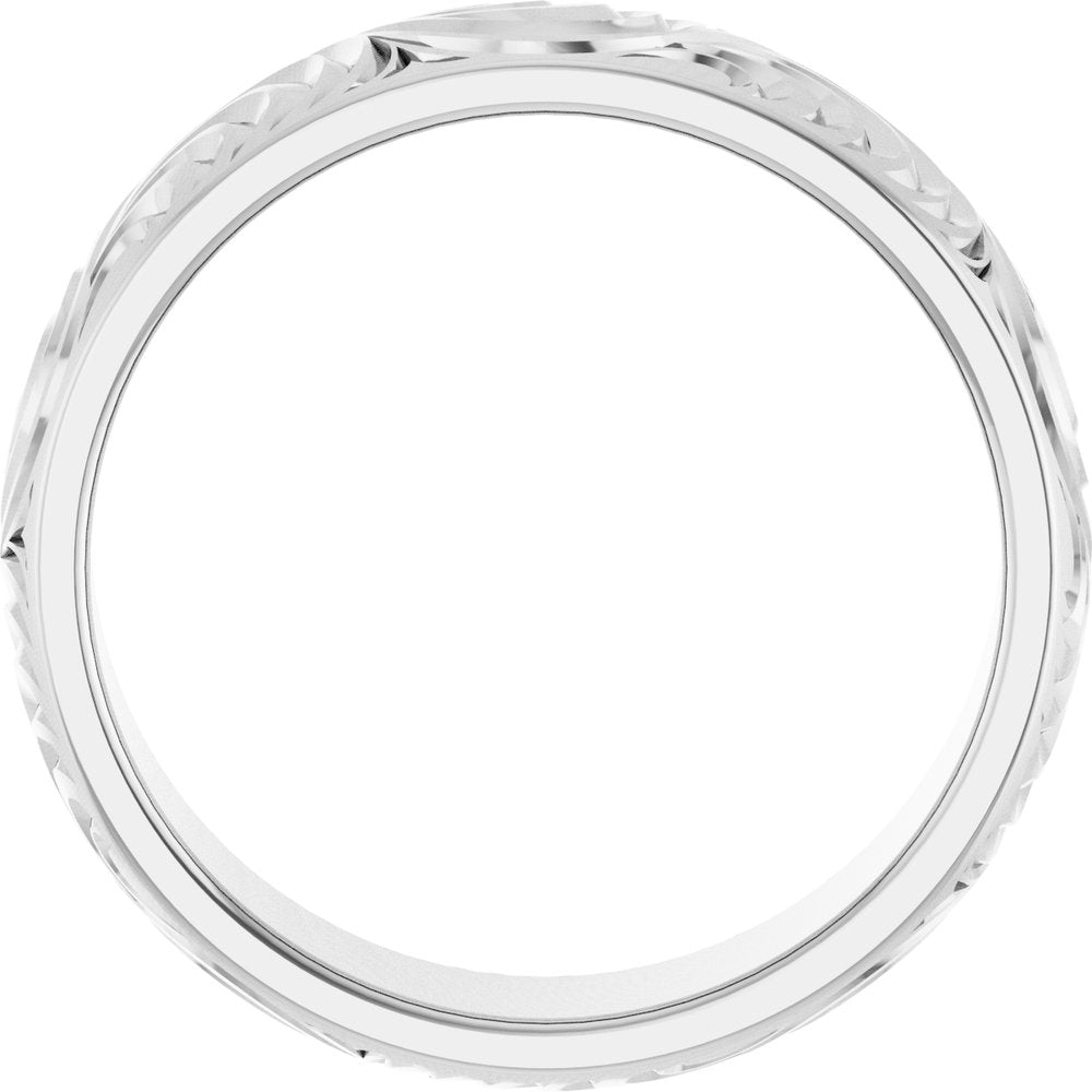 14K Comfort-Fit Scroll Pattern Band