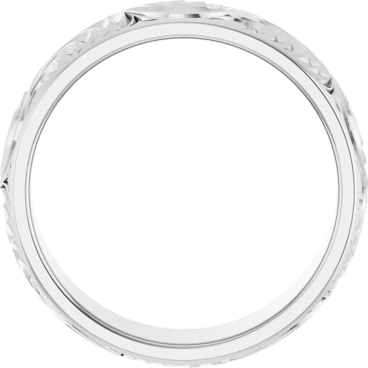 14K Comfort-Fit Scroll Pattern Band