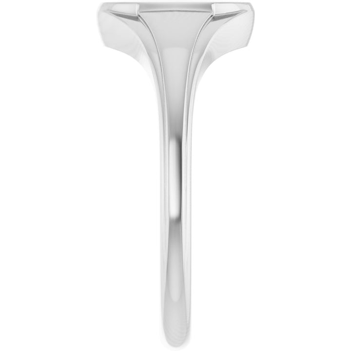 14K Oval Fluted Signet Ring