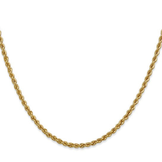 10K Solid Rope Chain Necklace