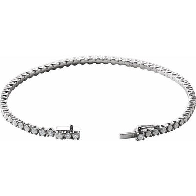 14K Natural Diamond Line Bracelet