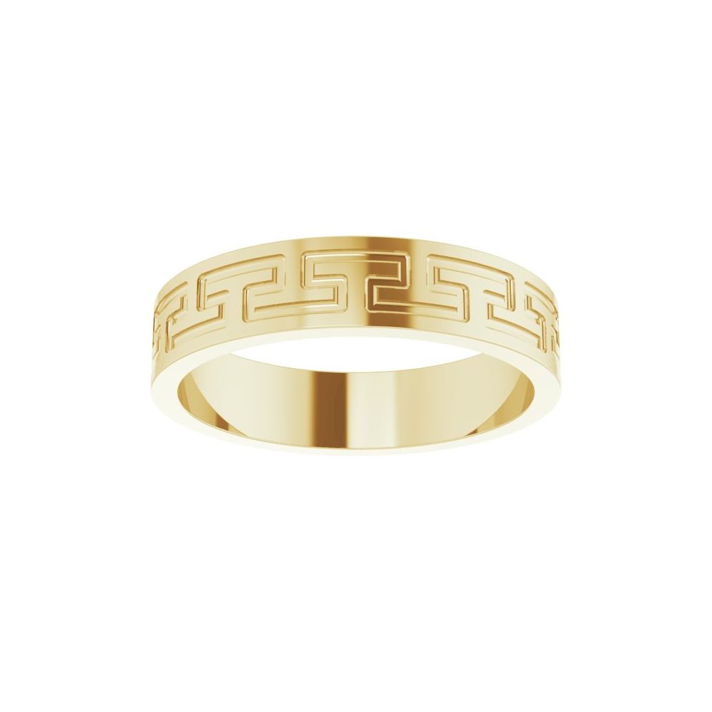 14K Greek Key Band