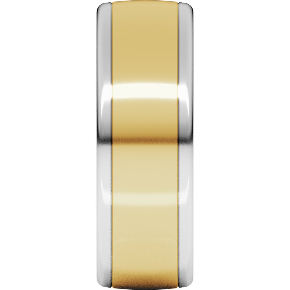 14K Two-Tone European Comfort-Fit Band