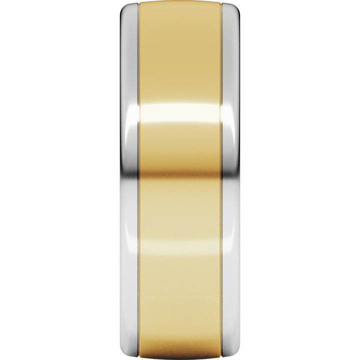 14K Two-Tone European Comfort-Fit Band