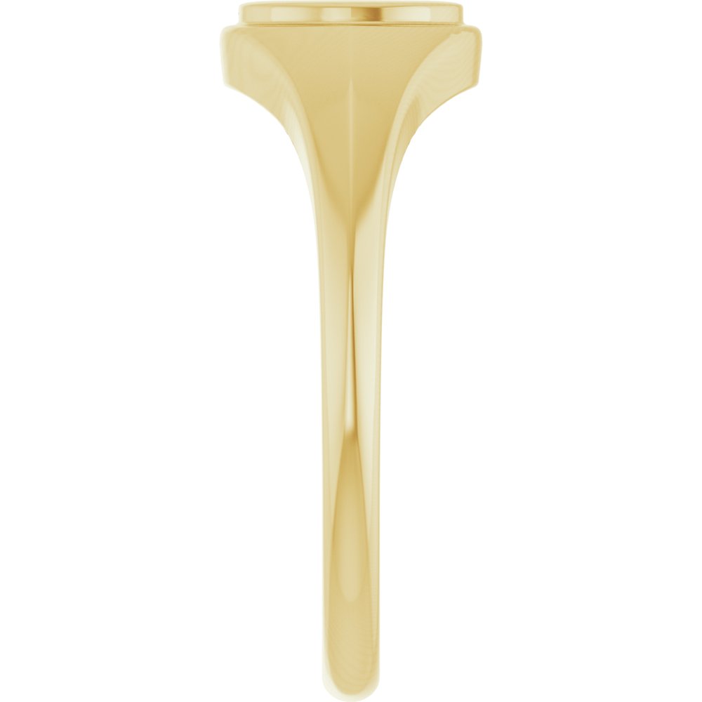 14K Round Signet Ring