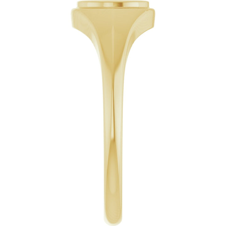 14K Round Signet Ring