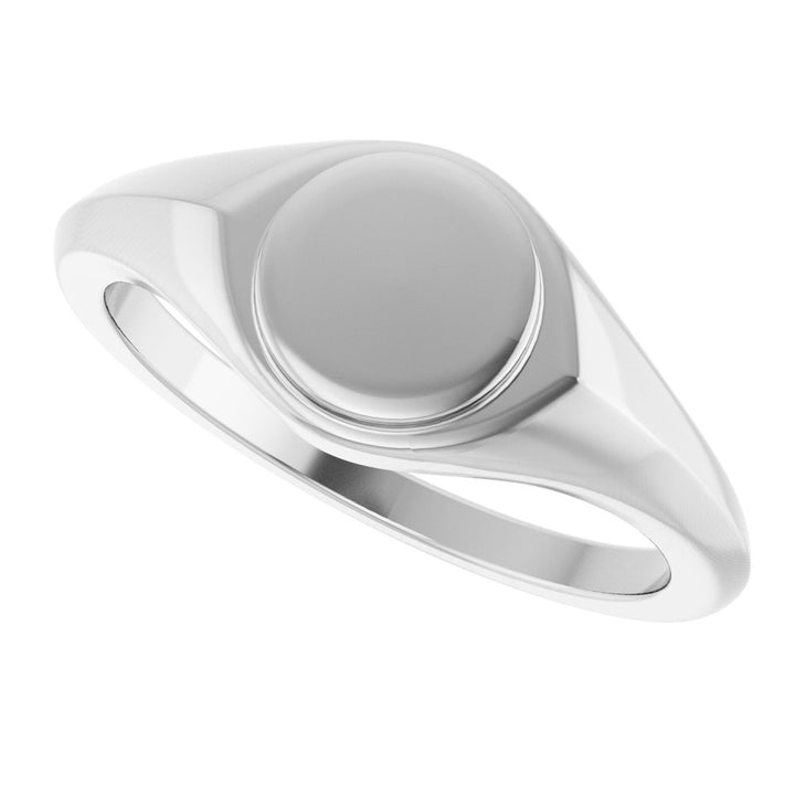 14K Round Signet Ring
