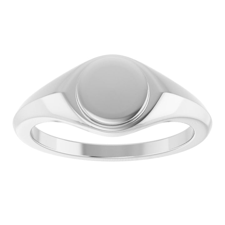 14K Round Signet Ring