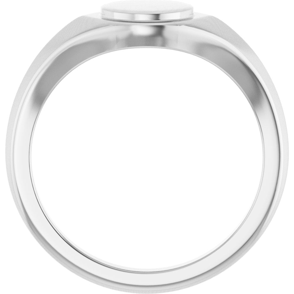 14K Round Signet Ring