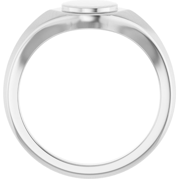 14K Round Signet Ring