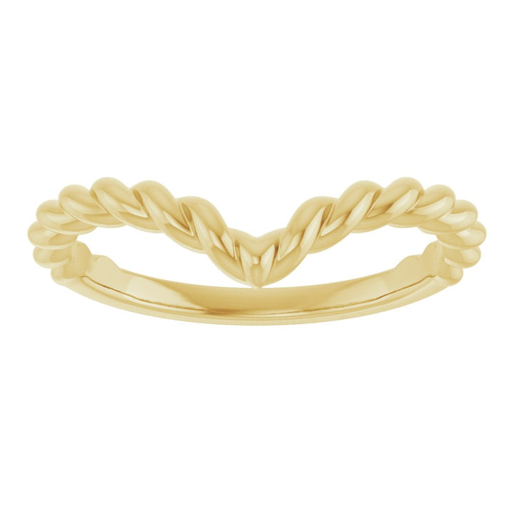 14K Rope Contour Band