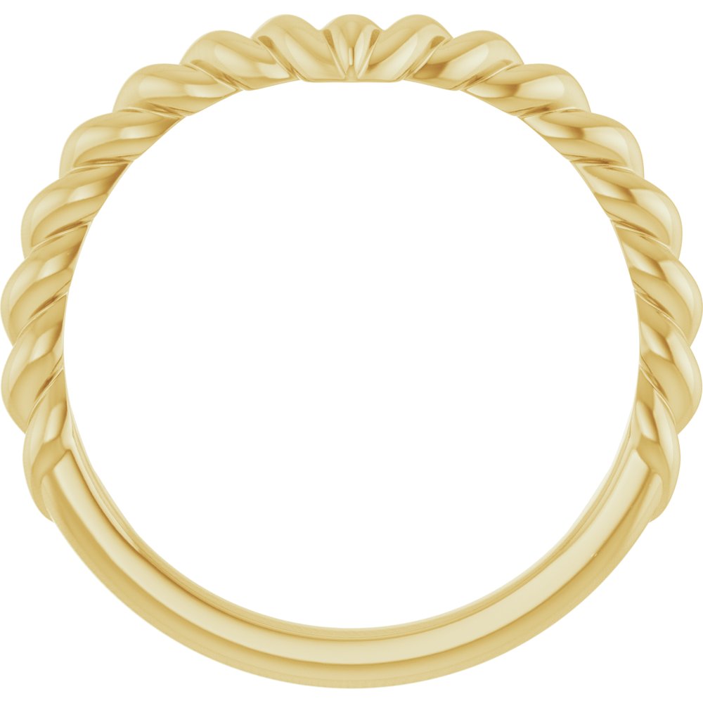 14K Rope Contour Band