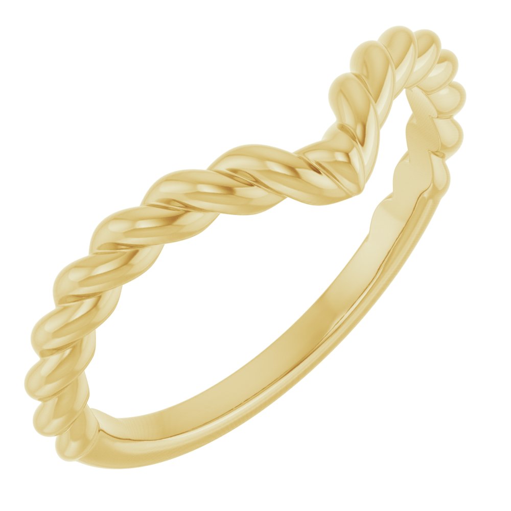 14K Rope Contour Band