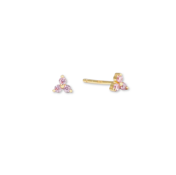 Tiny Trio Gemstone Stud