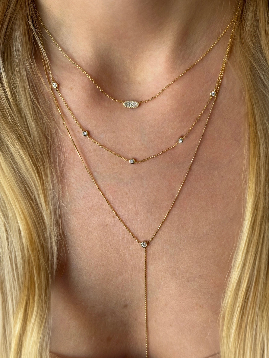 5-Station Bezel Necklace