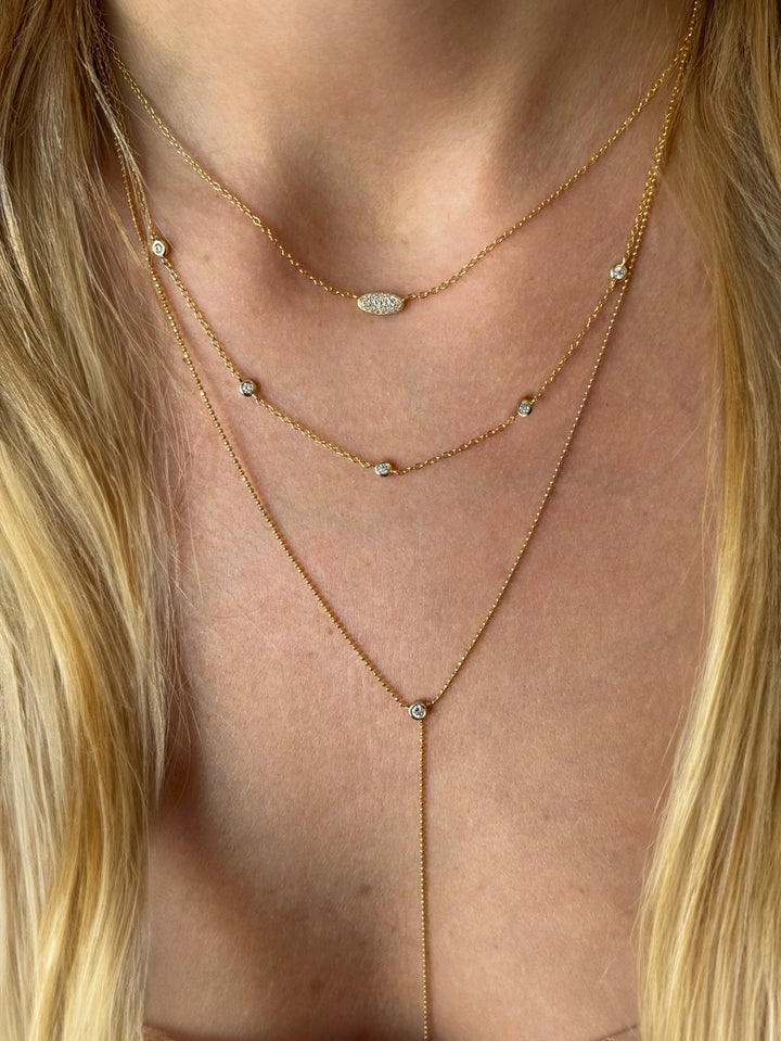 5-Station Bezel Necklace