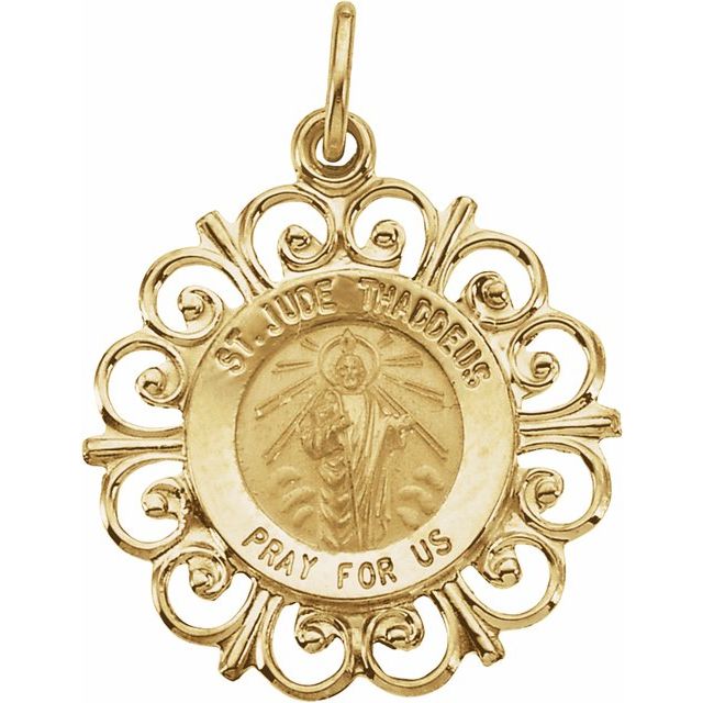 14KY St. Jude Medal Pendant