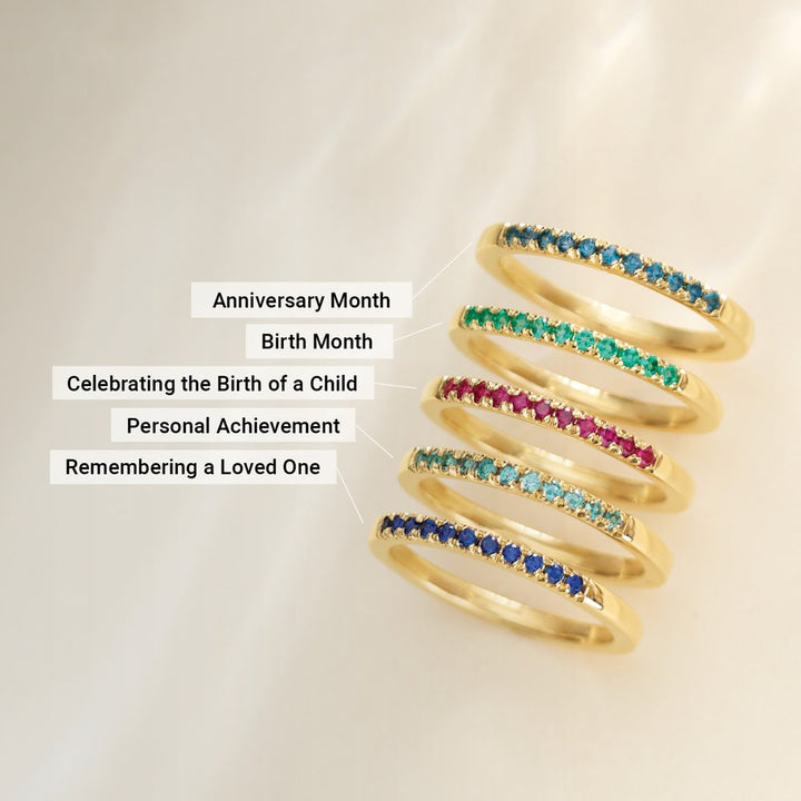 14K Stackable Birthstone Ring