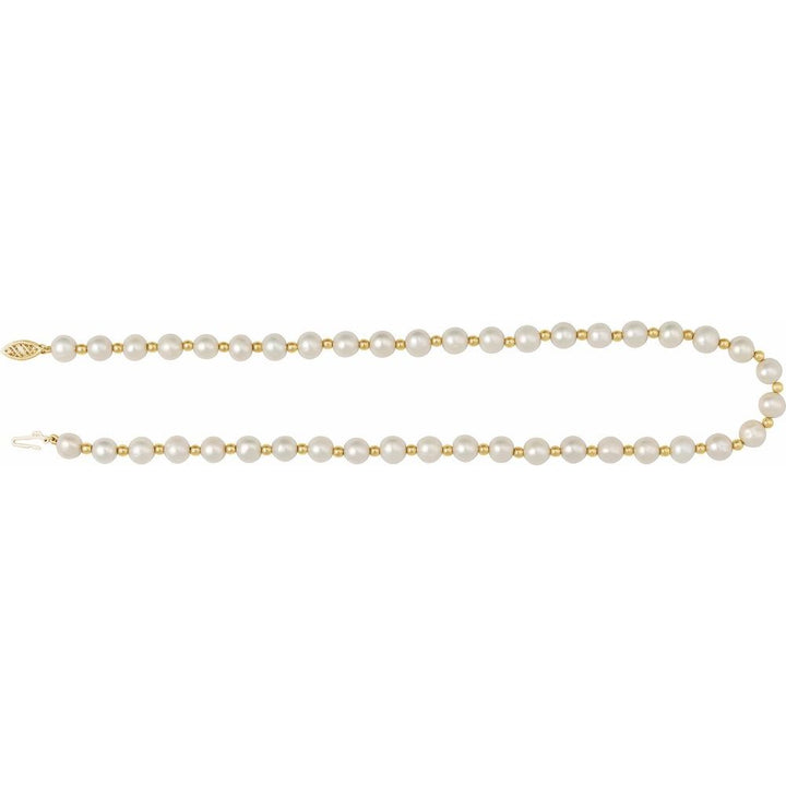 14K Beaded Freshwater Pearl Necklace