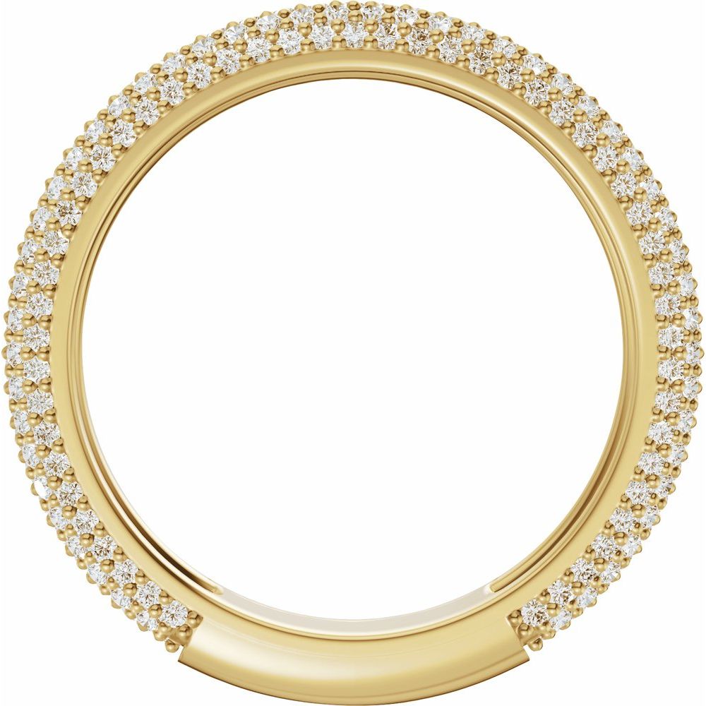 14K Pave Diamond Anniversary Band