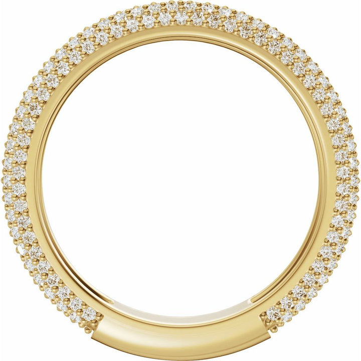 14K Pave Diamond Anniversary Band