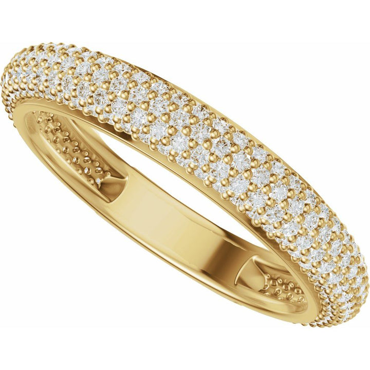 14K Pave Diamond Anniversary Band