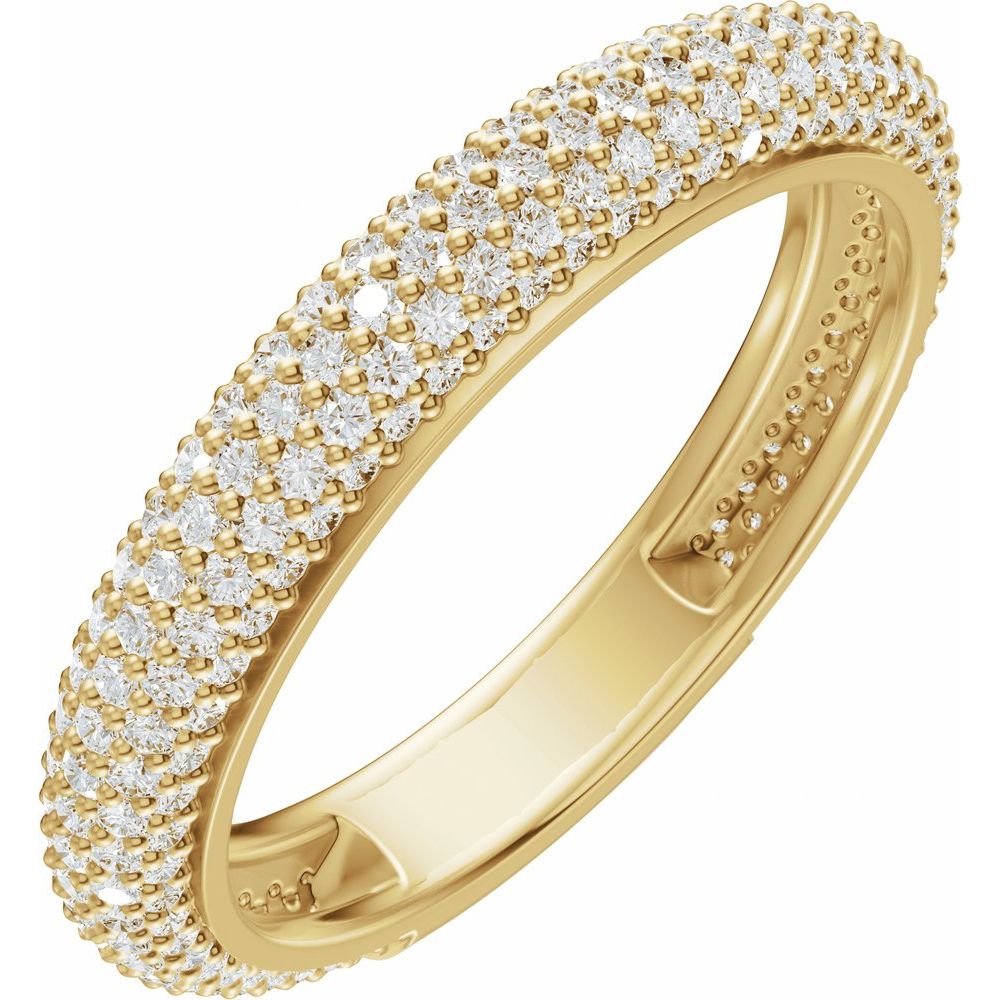14K Pave Diamond Anniversary Band