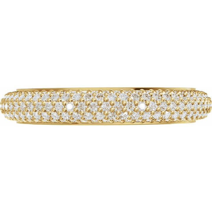 14K Pave Diamond Anniversary Band